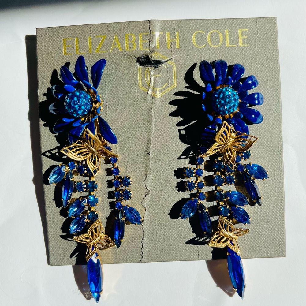 Elizabeth Cole Winnie Earrings- Blue~-OS- Never worn